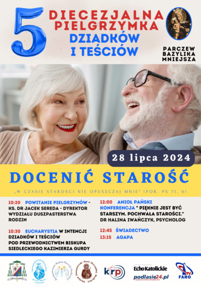 Zaproszenie na Pielgrzymkę Dziadków i Teściów do Parczewa 28 lipca 2024 roku