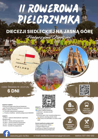 II Rowerowa Pielgrzymka Diecezji Siedleckiej na Jasną Górę
