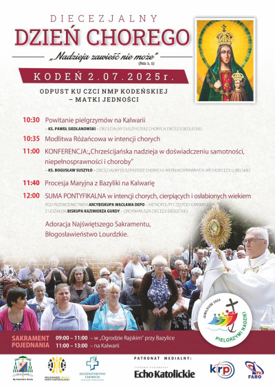 Zaproszenie na Diecezjalną Pielgrzymkę Chorych (02.07.2025)