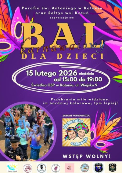 Bal karnawałowy dla dzieci